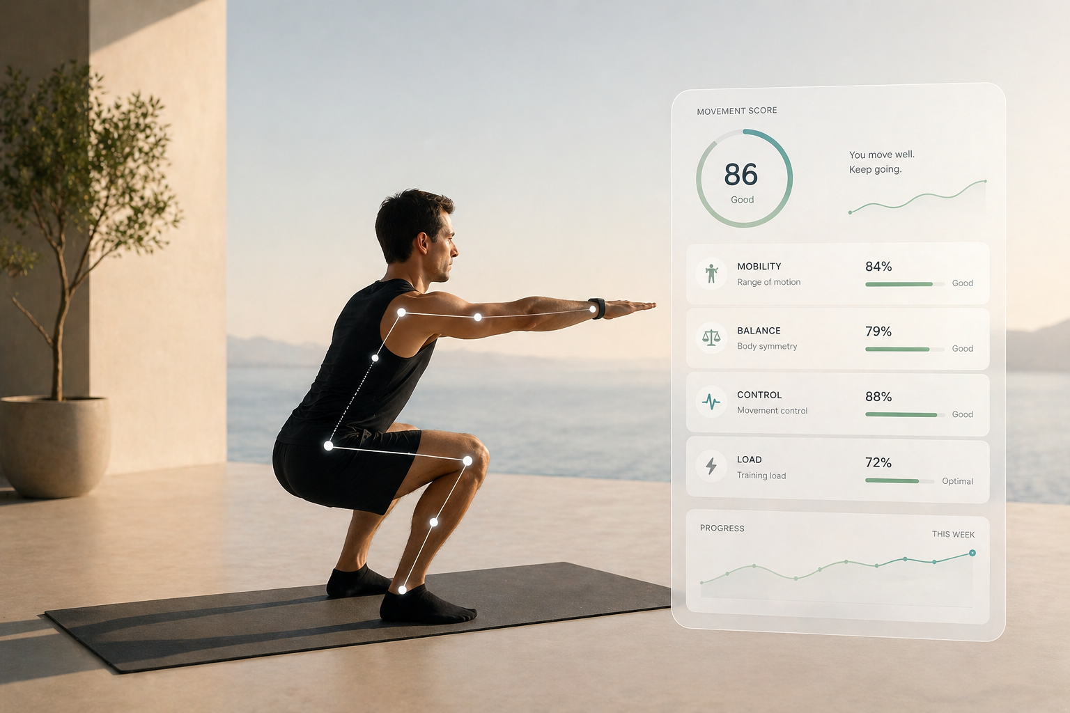 QOOM movement assessment with a live Body Profile
